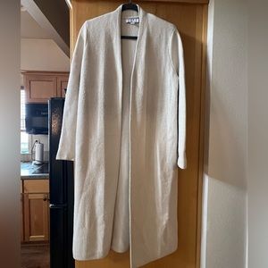 Long, thick, soft cream sweater